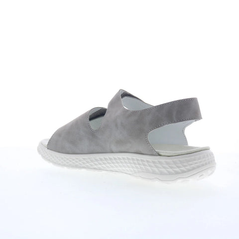 Propet TravelActiv Scottsdale Womens Gray Wide Slingback Sandals Shoes