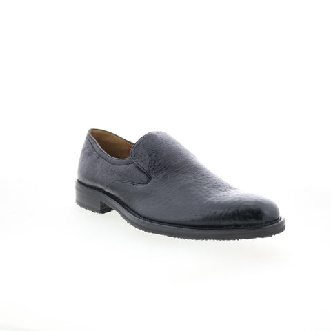 Di Bianco Walker Mens Black Leather Slip On Loafers & Slip Ons Casual Shoes