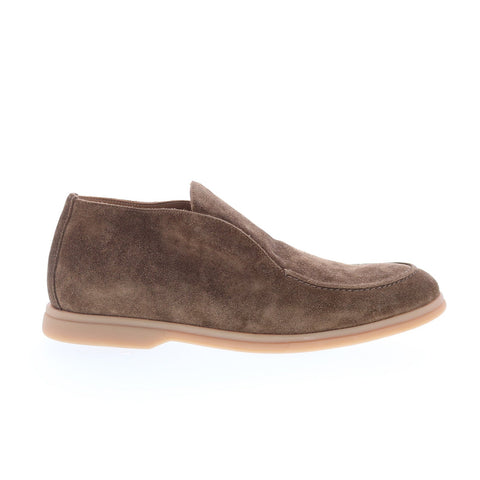 Pastori by Di Bianco Zeno Mens Brown Suede Loafers & Slip Ons Casual Shoes