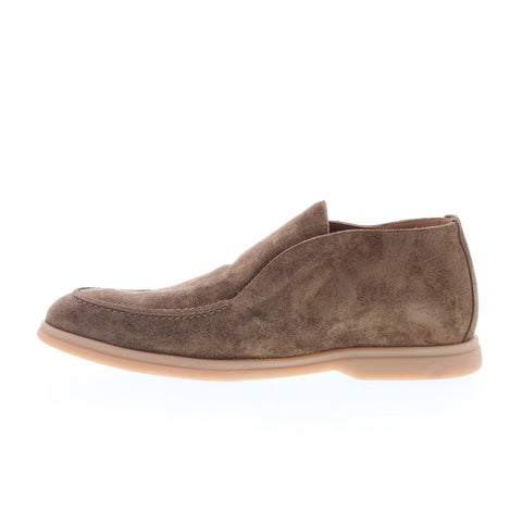 Pastori by Di Bianco Zeno Mens Brown Suede Loafers & Slip Ons Casual Shoes
