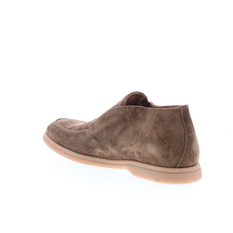 Pastori by Di Bianco Zeno Mens Brown Suede Loafers & Slip Ons Casual Shoes