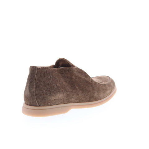 Pastori by Di Bianco Zeno Mens Brown Suede Loafers & Slip Ons Casual Shoes