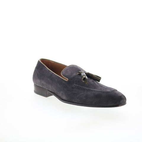 Pastori by Di Bianco Zeno Mens Gray Suede Loafers & Slip Ons Casual Shoes