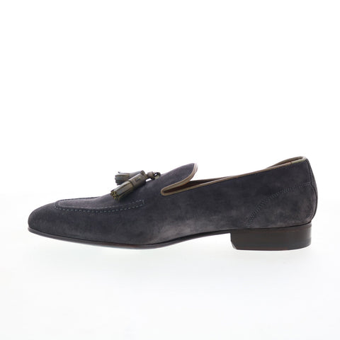 Pastori by Di Bianco Zeno Mens Gray Suede Loafers & Slip Ons Casual Shoes