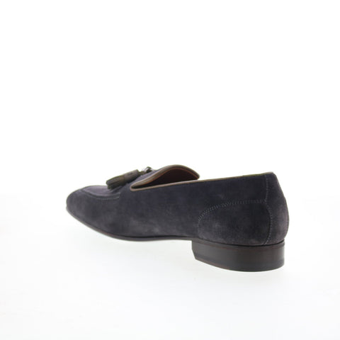 Pastori by Di Bianco Zeno Mens Gray Suede Loafers & Slip Ons Casual Shoes