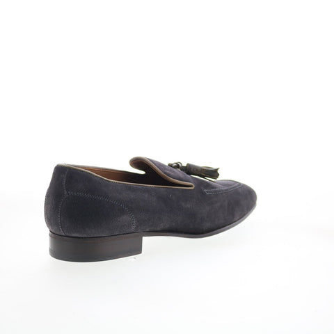 Pastori by Di Bianco Zeno Mens Gray Suede Loafers & Slip Ons Casual Shoes