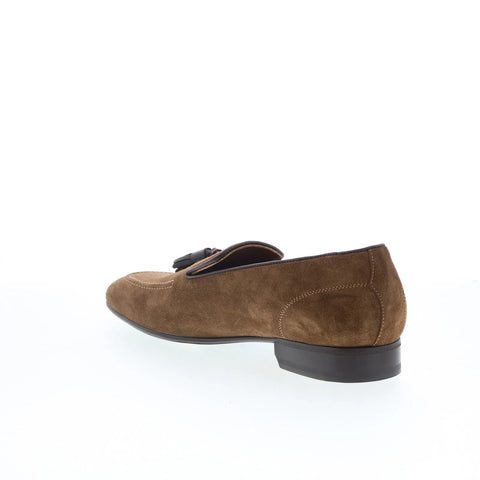 Pastori by Di Bianco Zeno Mens Brown Suede Loafers & Slip Ons Casual Shoes