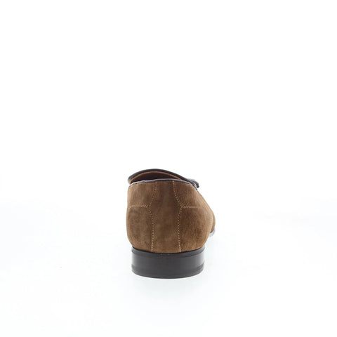 Pastori by Di Bianco Zeno Mens Brown Suede Loafers & Slip Ons Casual Shoes