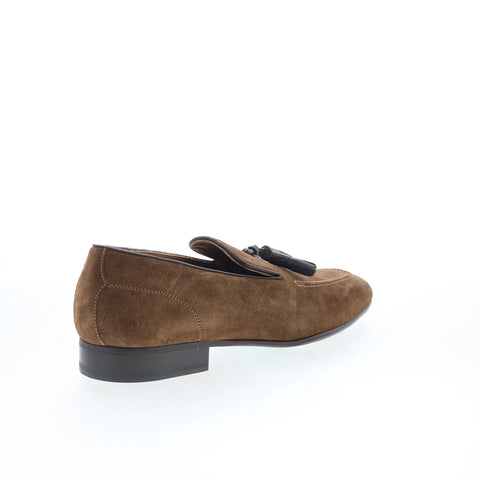 Pastori by Di Bianco Zeno Mens Brown Suede Loafers & Slip Ons Casual Shoes