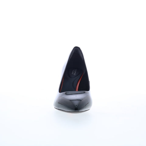 Rockport Total Motion 75MM Pointed Toe Womens Black Wide Pumps Heels Shoes