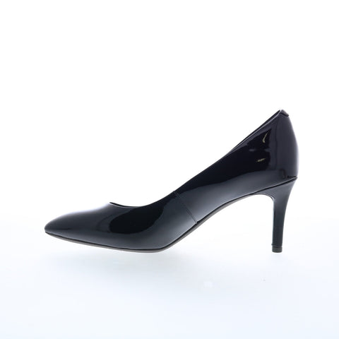 Rockport Total Motion 75MM Pointed Toe Womens Black Wide Pumps Heels Shoes