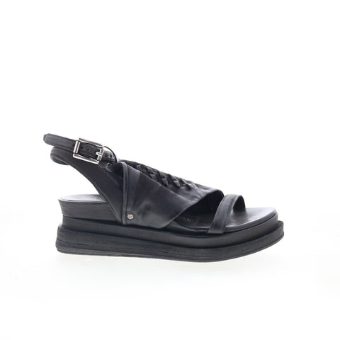 A.S. 98 Louie A15021-101-6002 Womens Black Leather Slingback Sandals Shoes