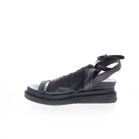 A.S. 98 Louie A15021-101-6002 Womens Black Leather Slingback Sandals Shoes