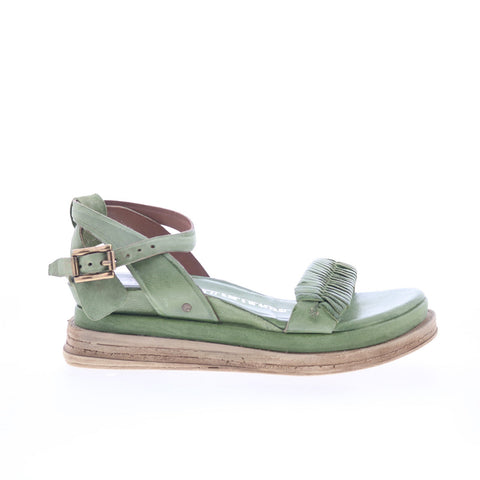 A.S. 98 Laird A15022-101-6288 Womens Green Leather Strap Sandals Shoes