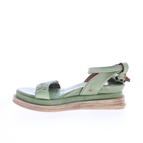 A.S. 98 Laird A15022-101-6288 Womens Green Leather Strap Sandals Shoes