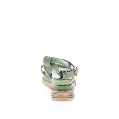 A.S. 98 Laird A15022-101-6288 Womens Green Leather Strap Sandals Shoes
