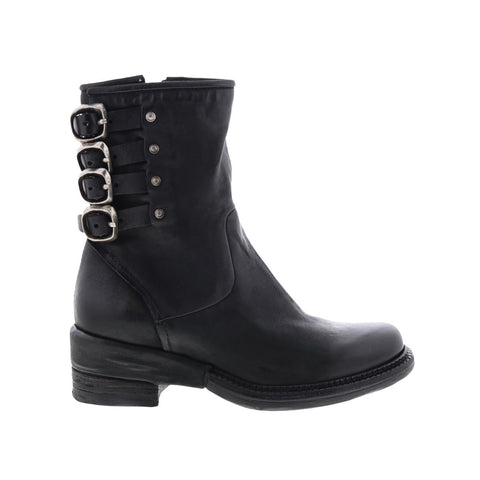 A.S. 98 Spero A23215-301 Womens Black Leather Hook & Loop Casual Dress Boots