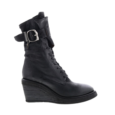 A.S. 98 Thatcher A30210-201 Womens Black Leather Casual Dress Boots
