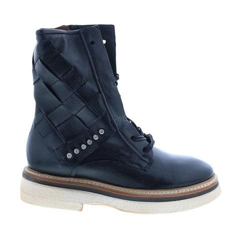 A.S. 98 Inessa A38209-101 Womens Black Leather Lace Up Casual Dress Boots