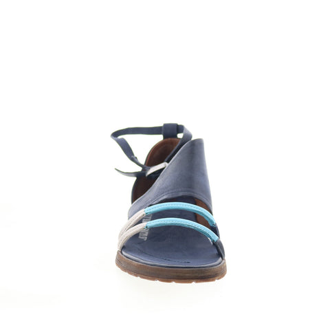 A.S. 98 Merv A46005-101-0005 Womens Blue Leather Wedges Sandals Shoes