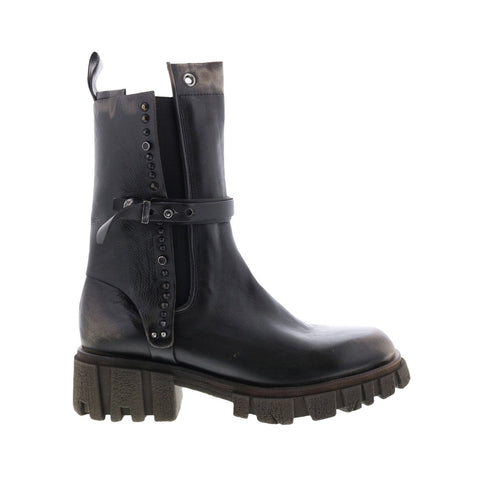 A.S. 98 Hallsey A54202-101 Womens Black Leather Casual Dress Boots