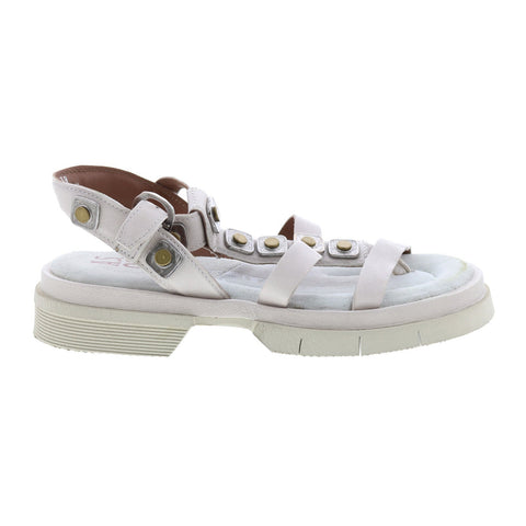 A.S. 98 Ferdie A64003-301 Womens Beige Leather Strap Sandals Shoes