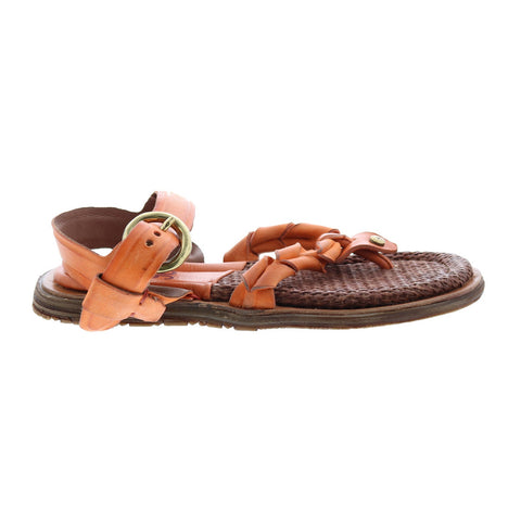 A.S. 98 Tarron Canvas A66001-101 Womens Orange Leather Strap Sandals Shoes