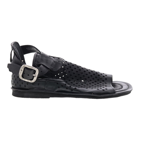 A.S. 98 Mason A67005-201 Womens Black Leather Strap Sandals Shoes