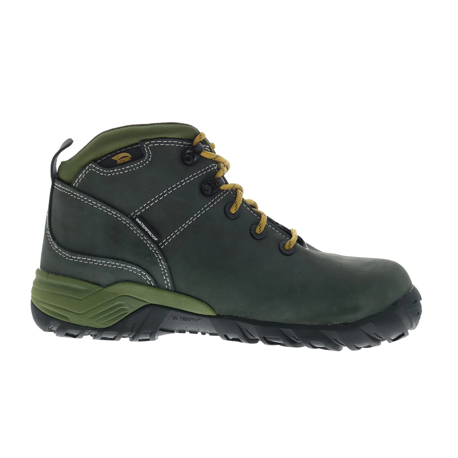 Avenger Men\'s Trek Alloy Toe Electrical Hazard WP A7201 Green Work Boots, Sz. 8 Avenger Aero Trail Mid Men main image 3