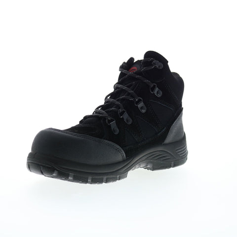 Avenger Grid Steel Toe Electrical Hazard A7243 Mens Black Wide Work Boots