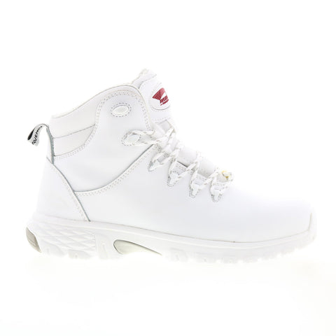 Avenger Flight Mid Alloy Toe SD 10 A7423 Mens White Leather Work Boots