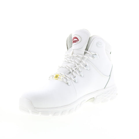 Avenger Flight Mid Alloy Toe SD 10 A7423 Mens White Leather Work Boots