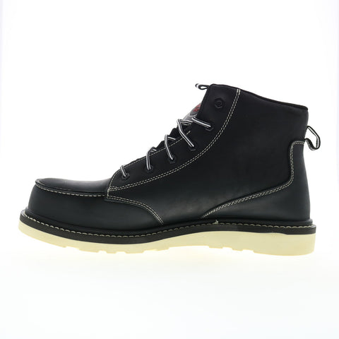 Avenger Wedge Moc Carbon Toe Electrical Hazard WP Mens Black Wide Work Boots