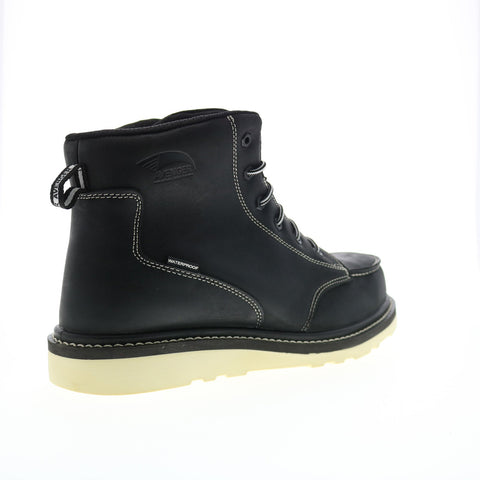 Avenger Wedge Moc Carbon Toe Electrical Hazard WP Mens Black Wide Work Boots
