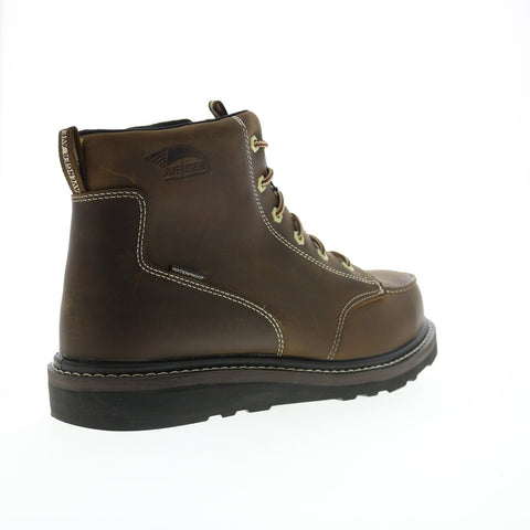 Avenger Wedge Moc Carbon Toe Electrical Hazard WP A7509 Mens Brown Work Boots