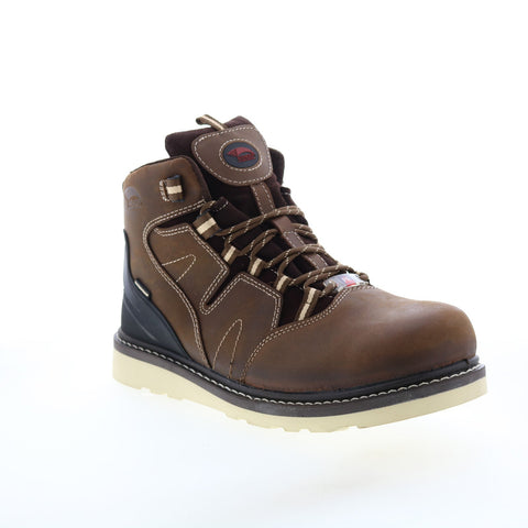 Avenger Wedge Soft Toe Electric Hazard PR WP 6" A7606 Mens Brown Work Boots