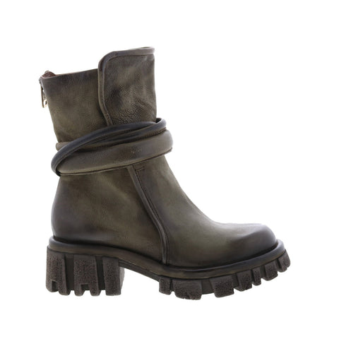 A.S. 98 Hersh A82206-301 Womens Green Leather Zipper Casual Dress Boots