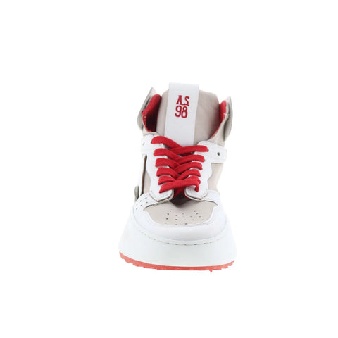 A.S. 98 Haldon Womens White Leather Lifestyle Sneakers Shoes