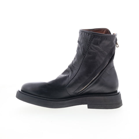 A.S. 98 Robbins A97208-301-6002 Womens Black Leather Ankle & Booties Boots