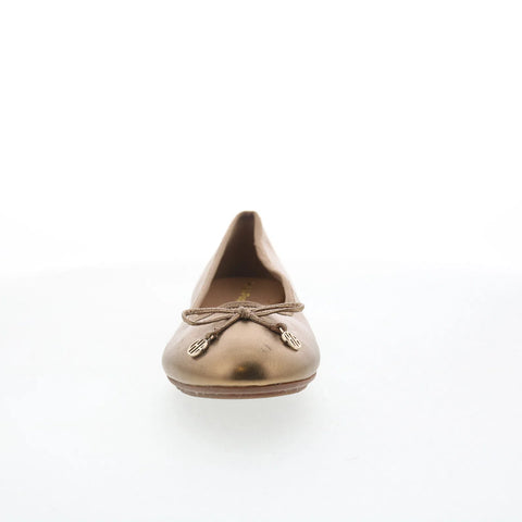 Hush Puppies Abby Bow Ballet HW06479-710 Womens Gold Ballet Flats Shoes