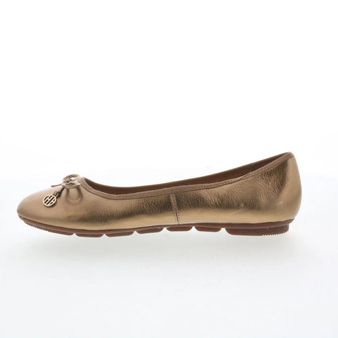 Hush Puppies Abby Bow Ballet HW06479-710 Womens Gold Ballet Flats Shoes