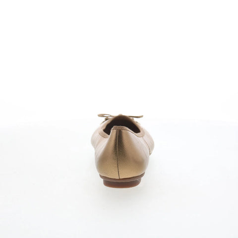 Hush Puppies Abby Bow Ballet HW06479-710 Womens Gold Ballet Flats Shoes