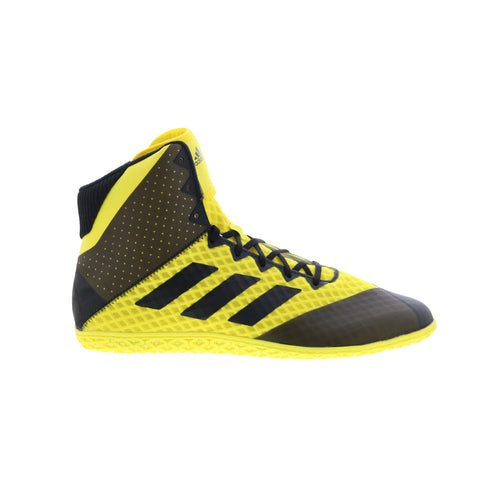 Adidas Mat Wizard 4 AC8708 Mens Yellow Mesh Athletic Wrestling Shoes