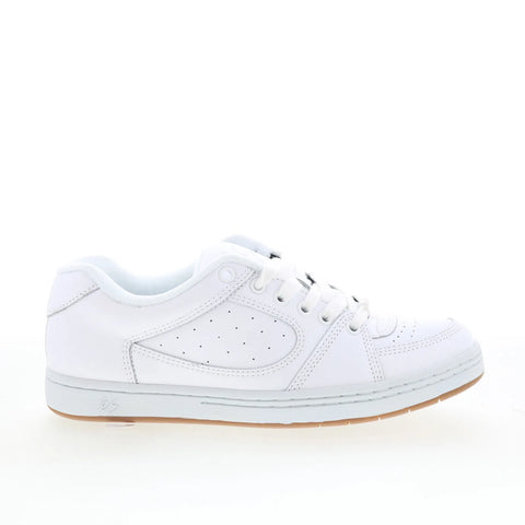 ES Accel 5101000215100 Mens White Leather Skate Inspired Sneakers Shoes