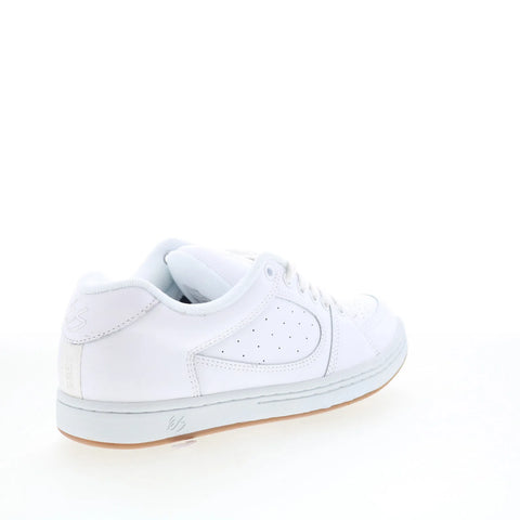 ES Accel 5101000215100 Mens White Leather Skate Inspired Sneakers Shoes