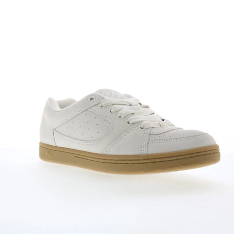 ES Accel 5101000215104 Mens White Suede Skate Inspired Sneakers Shoes