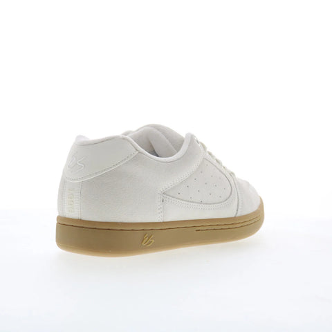 ES Accel 5101000215104 Mens White Suede Skate Inspired Sneakers Shoes