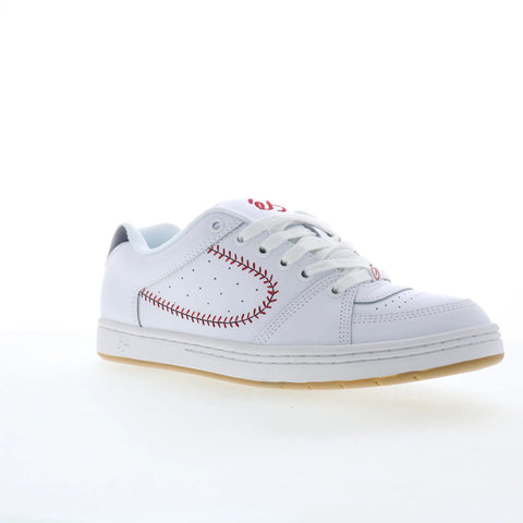 ES Accel 5101000215159 Mens White Leather Skate Inspired Sneakers Shoes