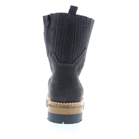 Bos. & Co. Ada Womens Gray Suede Lace Up Casual Dress Boots