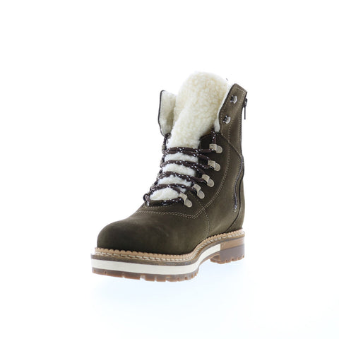 Bos. & Co. Ada Womens Green Suede Lace Up Casual Dress Boots